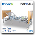 MED-HF501 ¡Caliente! Cinco funciones cama eléctrica plegable médica con ruedas